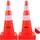 Vevor Sicherheitskegel 73 cm Verkehrskegel, 6-teiliger PVC-Baukegel, 2 Reflektierende Kragen, Verkehrskegel mit Beschwerter Basis und Han...