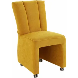 exxpo - sofa fashion Sessel Costa Hochlehnsessel 52 x 95 x 71 cm Gelb mit Rollen