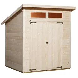 Weka 19 mm Gartenhaus 325 A 198 x 194 cm Aktionsangebot naturbelassen 198 x 194 cm - 50 % Rabatt auf Dacheindeckung