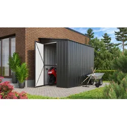 Globel Gerätehaus "Wand-Zierde Lean To 58", anthrazit