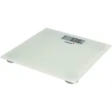 KORONA Mira Glas-Personenwaage; solide und stabile Bauweise, flache Bauhöhe, rein weiss, digital 180 kg Tragkraft, 100 Gramm Einteilung