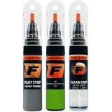 FIRANTO Lackstift Autolack Reparaturset für Kawasaki Motorcycles 777 Lime Green - 3-in-1 Autolack Kratzer Reparaturstift 15ml Grundierung, Klarlack