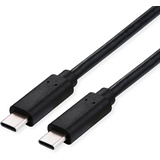 VALUE USB4 Gen3x2 Kabel, C–C, ST/ST 40Gbit/s, 100W, Schwarz
