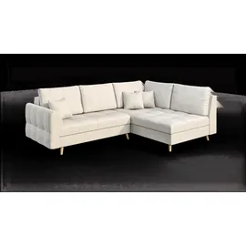 s-style möbel ECKSOFA Lorine Mikrofaser Ecru
