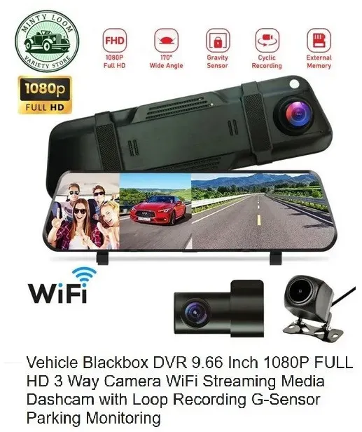 Rückspiegel mit Dashcam und 3 Kameras DA-H923