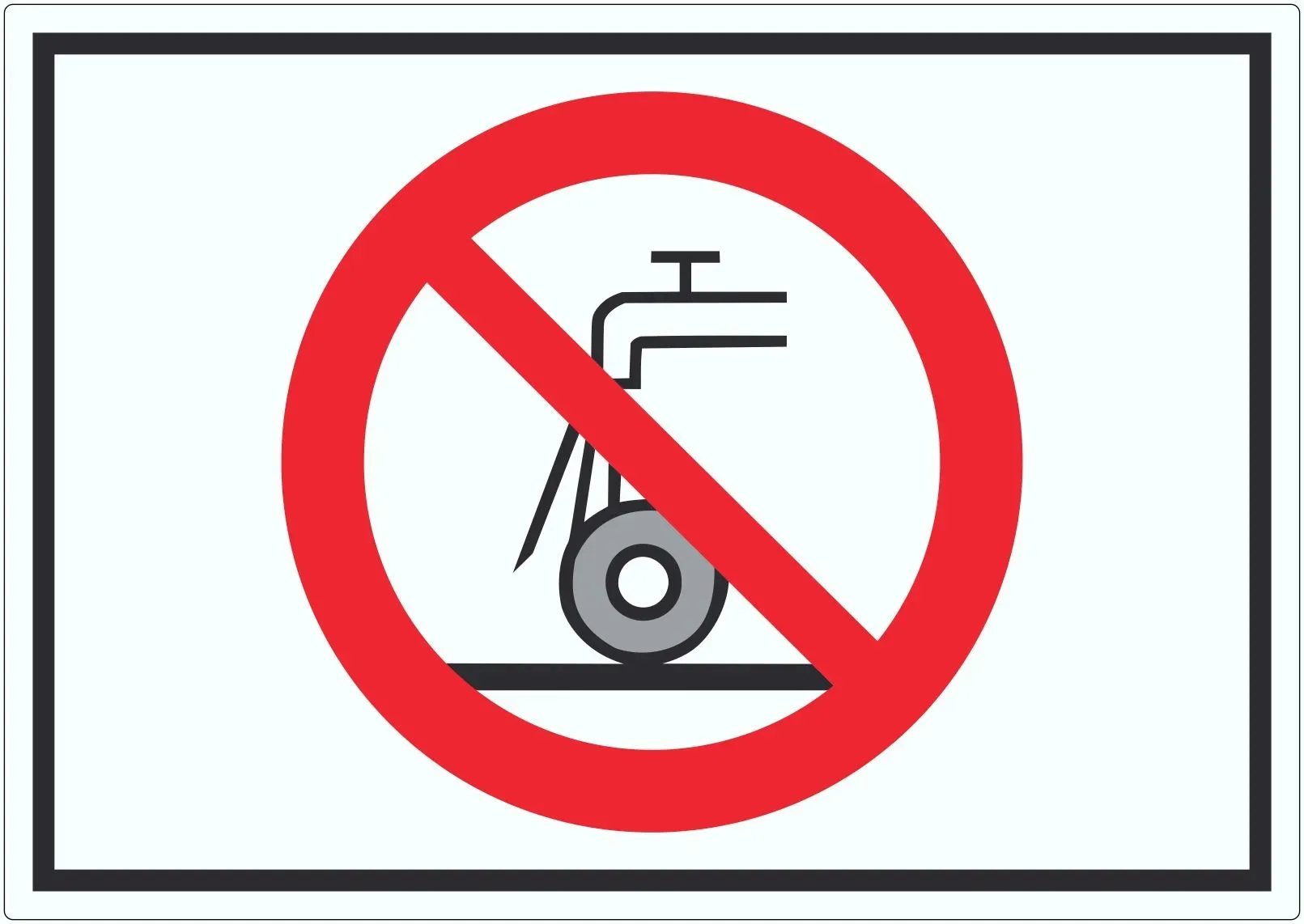 HB-Druck Nicht zulässig für Nassschleifen Symbol Aufkleber A0 (841x1189mm)