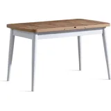 Skye Decor, Milla - White, Natural, Ausziehbarer Esstisch, Weiß, 100 % BUCHENHOLZ, 117 x 70 x 75 cm - Weiß