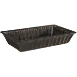 APS 50644 Korb "SUPERSTRONG", GN 1/1, 53 x 32,5 cm, Höhe 10 cm, mit Edelstahldraht im Rand, Polypropylen, schwarz-braun