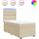 Maison Exclusive - Boxspringbett Mit Matratze Creme 90x190 Cm Sto