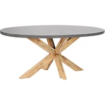 Beliani Gartentisch 190 x 100 x 75 cm Grau/Bronze