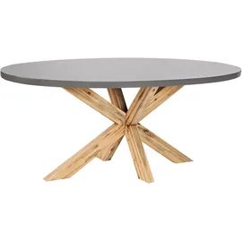 Beliani Gartentisch 190 x 100 x 75 cm Grau/Bronze
