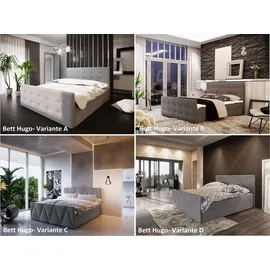 Fun Möbel Boxspringbett Bett HUGO -Variante A- 180x200cm Beige inkl.Bettkasten - Beige