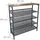 Relaxdays Schuhregal Industrial Style 80 x 85 x 30 cm schwarz/braun