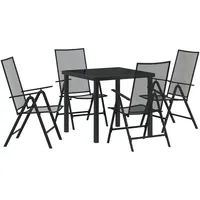 VidaXL 4-teiliges Garten-Set aus Anthrazitstahl