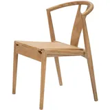 Sessel Ione, 2 Stühle, Sitz Aus Geflochtenem Rattan, Gestell Aus Holz, Braun