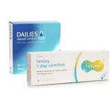 DAILIES AquaComfort Plus (90 Linsen) + Lenjoy 1 Day Comfort (10 Linsen) PWR:-10, BC:8.7, DIA:14