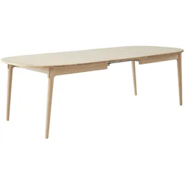 Hammel Furniture Esstisch HAMMEL FURNITURE "Findahl by Hammel Miro Designtisch", weiß (eiche natur weis geölt), B:184cm H:72cm T:106cm, Tische, 184x106 cm, aus massivem Eichenholz, mit Verlängerungsfunktion