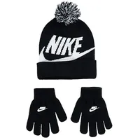 Nike Kids Swoosh Pom Beanie Schwarz