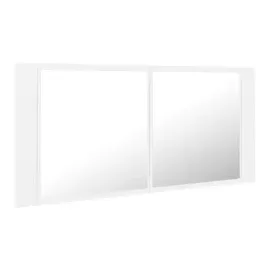 vidaXL Spiegelschrank 100 cm weiß