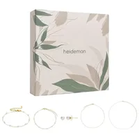 Heideman Schmuck-Adventskalender Summerbox Capri silberfarben, Schmuckset mehrteilig Schmuck für Frauen - 5 Schmuckstücke goldfarben|silberfarben