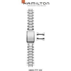 Hamilton - Edelstahlarmband für Khaki Aviation X-WIND AUTO DAY DATE H695.777.102 - silber