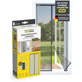 EasyMaxx Insect Protect Insektenschutzvorhang 100 x 210 cm | mit XXL-Magnetbändern | Fliegengitter Tür Schwarz