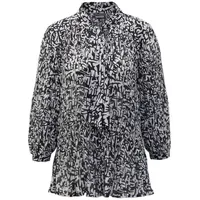 GOLDNER Feinplissee-Bluse mit Schluppe schwarz S