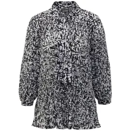 GOLDNER Feinplissee-Bluse mit Schluppe schwarz S
