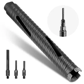 Vevor Kernbohrer Bohrkrone φ 38 mm 241 mm Bohrtiefe M16 Innengewinde mit 3 Adaptern