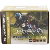 Quality Batteries Q-Batteries Motorradbatterie QTX4L SLA AGM 12V 3Ah 40A