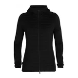 Icebreaker W Zoneknit LS Zip Hoodie Damen - Wolljacke - schwarz