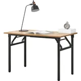 neu.haus [neu.haus]® Klapptisch - 120 x 60cm Schreibtisch Bürotisch Computertisch Tisch Klappbar Buche/Schwarz