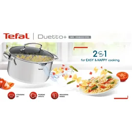 Tefal Duetto+ Topf-Set 4-tlg. 3 x Kochtopf + Stielkasserolle