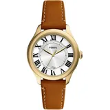 Fossil Damen Analog Quarz Uhr mit Leder Armband ES5397
