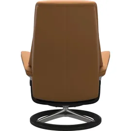 Stressless Relaxsessel "View", braun (new caramel), B:78cm H:108cm T:78cm, Sessel, Relaxsessel, mit Signature Base, Größe S,Gestell Schwarz