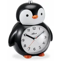 Atlanta Kinderwecker mit Leisegang Pinguin Schwarz/Weiß