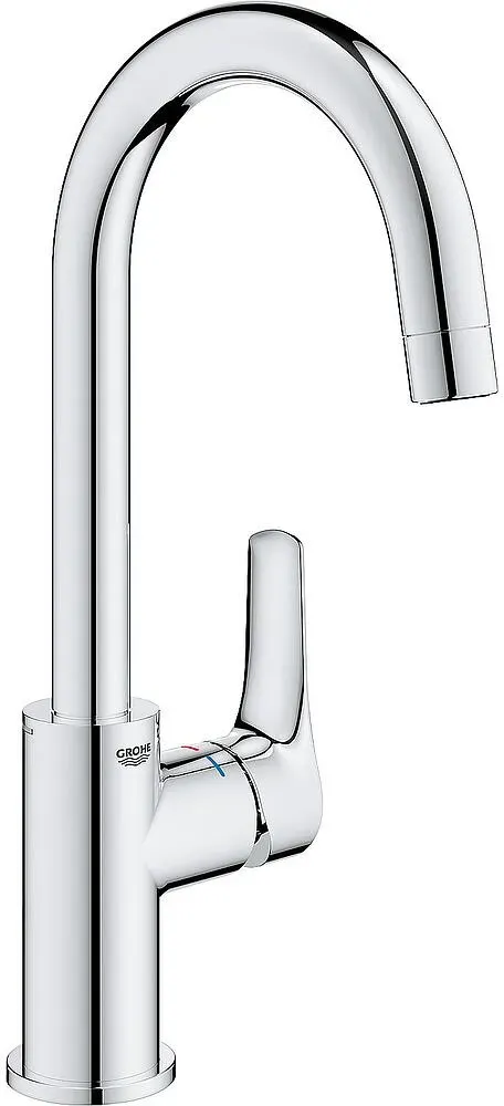 Waschtischmischer Grohe Eurosmart L-Size, seitliche Betätigung, schwenkbar (Ausführung: Waschtischmischer Grohe Eurosmart L-Size Ausladung 140 mm chrom Push-open Ablauf)