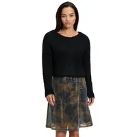 Cartoon Paillettenkleid Mini Braun/Schwarz 36