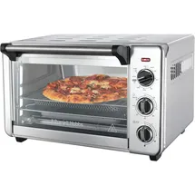 Russell Hobbs Backofen Airfryer [5-in-1: Heißluftfritteuse, Minibackofen, Grill, Toaster, Warmhaltefunktion] Express (20l, Pizza Ø 30cm, Frittierkorb, Backblech&Grillrost) Umluft- Ofen 26680-56
