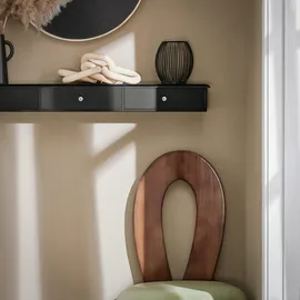 SoBuy Wandregal 93 x 10 x 15 cm Schwarz