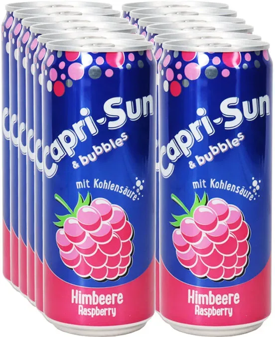 Capri-Sun Capri Sun & Bubbles Himbeere, 12er Pack (EINWEG) zzgl. Pfand