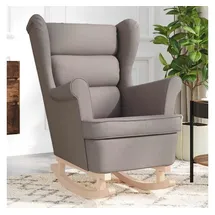 vidaXL Schaukelsessel Taupe 74x90x102 cm Stoff