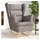 vidaXL Schaukelsessel Taupe 74x90x102 cm Stoff