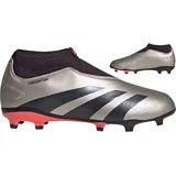 Adidas Predator League Laceless Kids FG Platinum Metallic / Aurora Black / Turbo 33