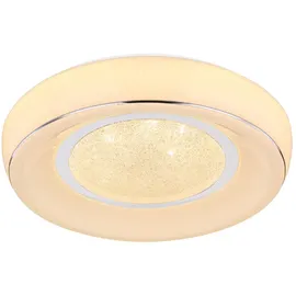 ETC Shop LED Kristall Decken Leuchte 1 rund weiß