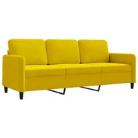 vidaXL 3-Sitzer-Sofa Gelb 180 cm Samt