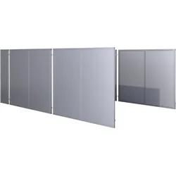 KGT Seitenelement groß für Aluminium Carport Elbe-Silber