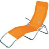 Siestaliege Kippliege Sonnenliege Strandliege Gartenliege klappbar orange - Orange