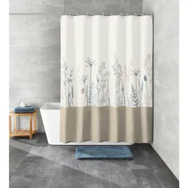 KLEINE WOLKE Duschvorhang multicolor mit Gräsern Savannah 180 x 200 cm