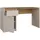 Forte Schreibtisch "Oak Squere", mauvella eiche, sand, sand, mauvella eiche, B:130cm H:72cm T:51,7cm, Tische, Schreibtisch, B/H/T 130/72/51,7cm, Soft Close, Vollauszug
